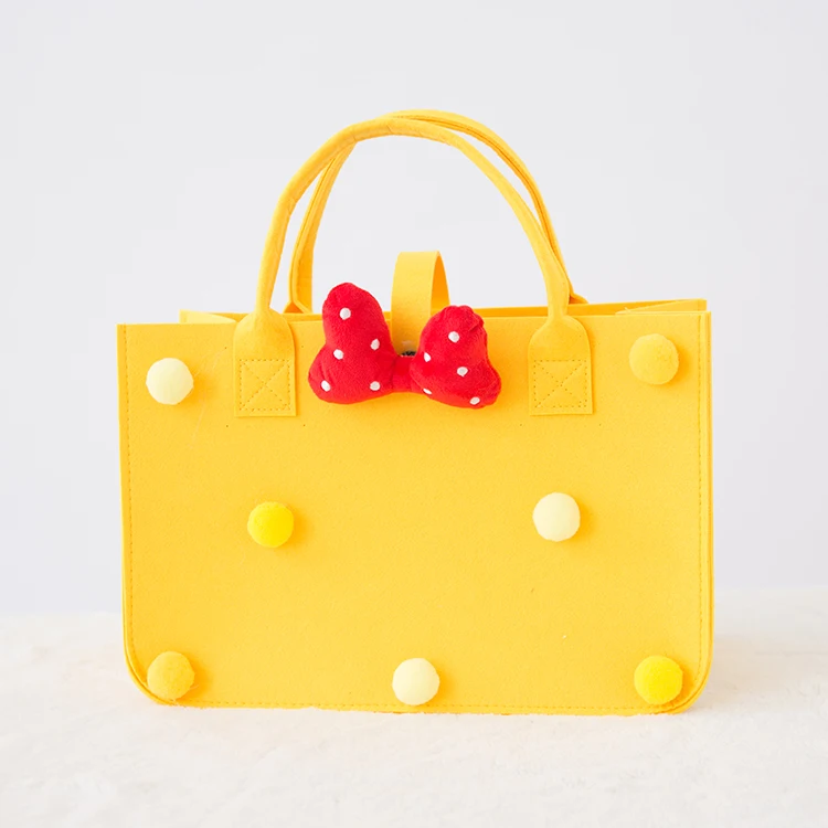 Factory Environmental Protection Fashion Customized Printing Logo Wholesale Felt Shopping Tote Bag