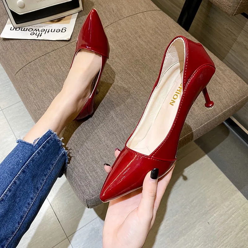 Hot selling pointy toe ladys office shoes luxury high heel shoes pumps shoes