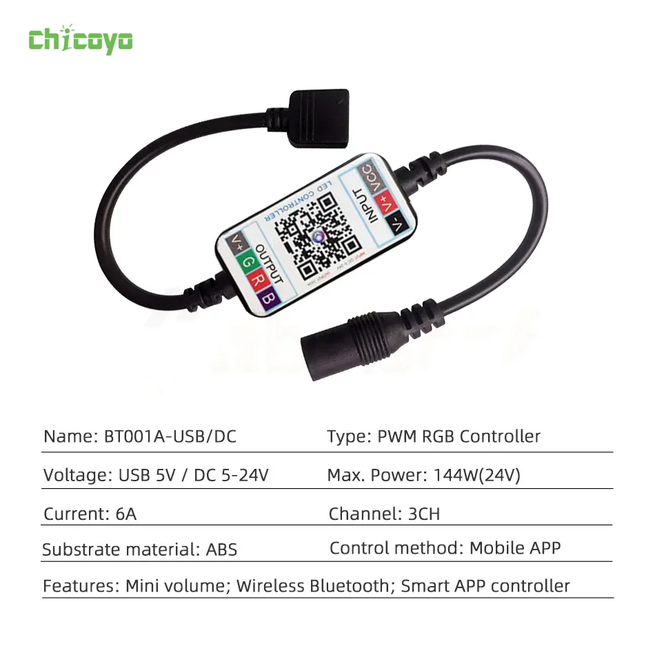 Auto Car 5v 12v Led Brake Stop Light Strobe Flash Flashing Blue tooth DMX music LED Controller