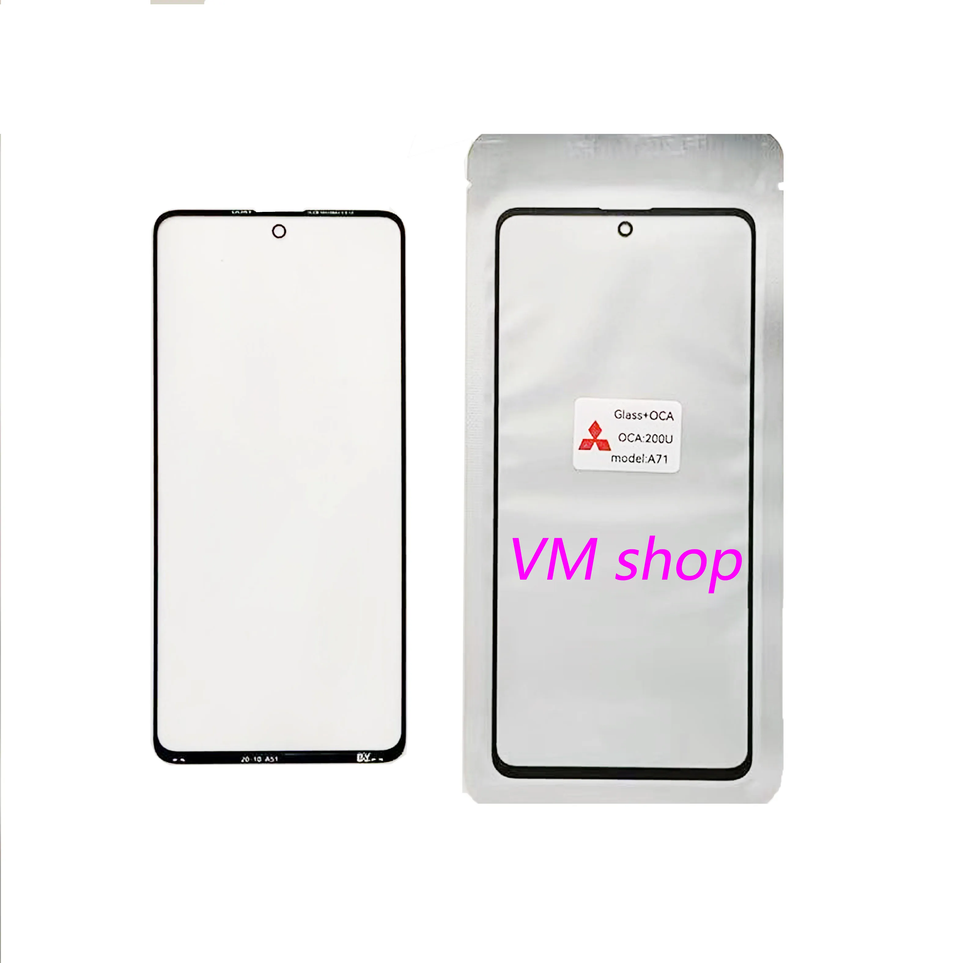 Glass OCA for Samsung Galaxy A10 A10S A20 A30 A12 M30S A72 A32 A51 Touch Panel Front Outer Lens LCD Glass With OCA