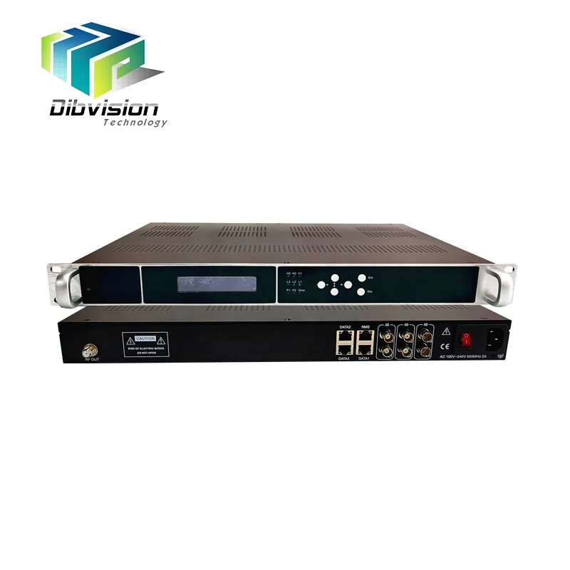 iQ4 M3U8 HLS RTSP RTMP HTTP SRT Internet IP Stream up to 300Mbps to 8/16 DVB-T RF Modulator Used for DVB-T CATV System