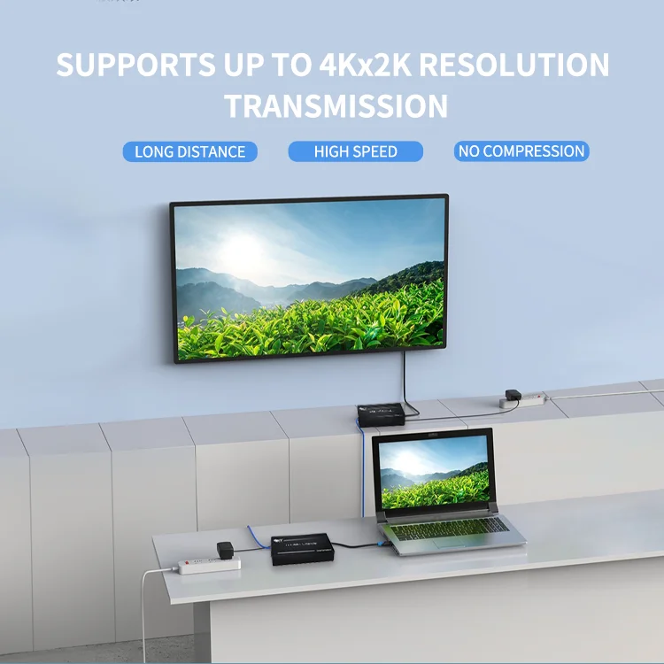 Latest Support Poe Hbt Extender 70M Hdmi Hbt With Rs232 Hdmi Cable 4K Hdmi Extender 70M