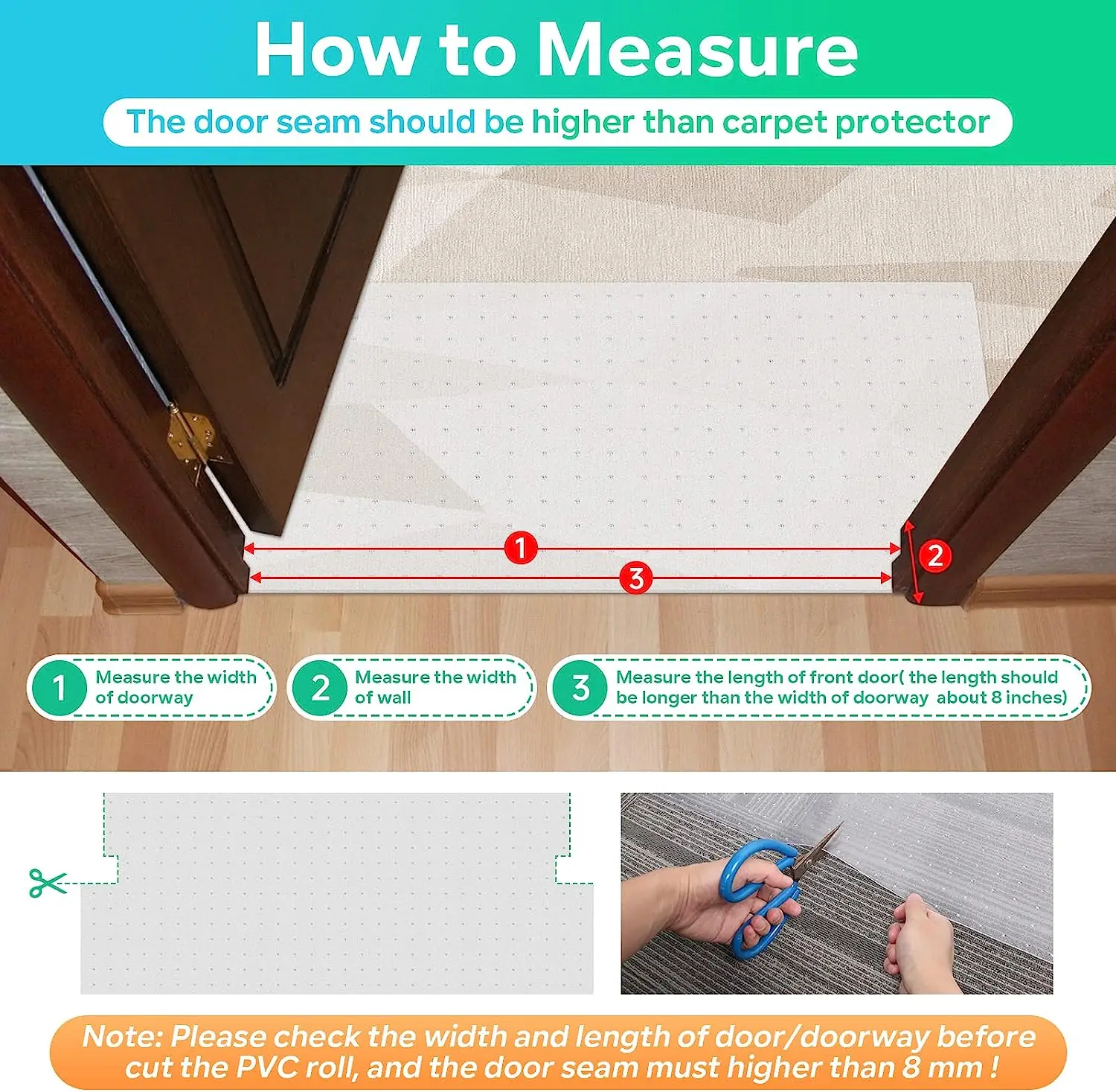 High Quality 8.2 FT Heavy Duty Durable Plastic Cat Carpet Protector For Cat Natural Sisal Scratch Mat Couch Sofa