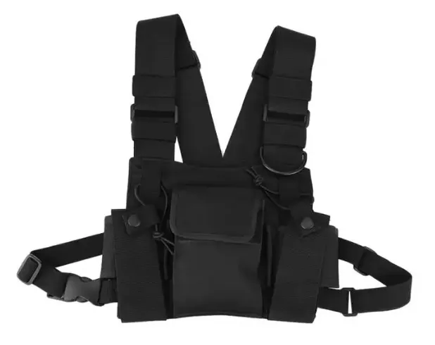 Chest Bag Carry Case for Two Way Radio Pocket Front Pack Holster Pouch Bag