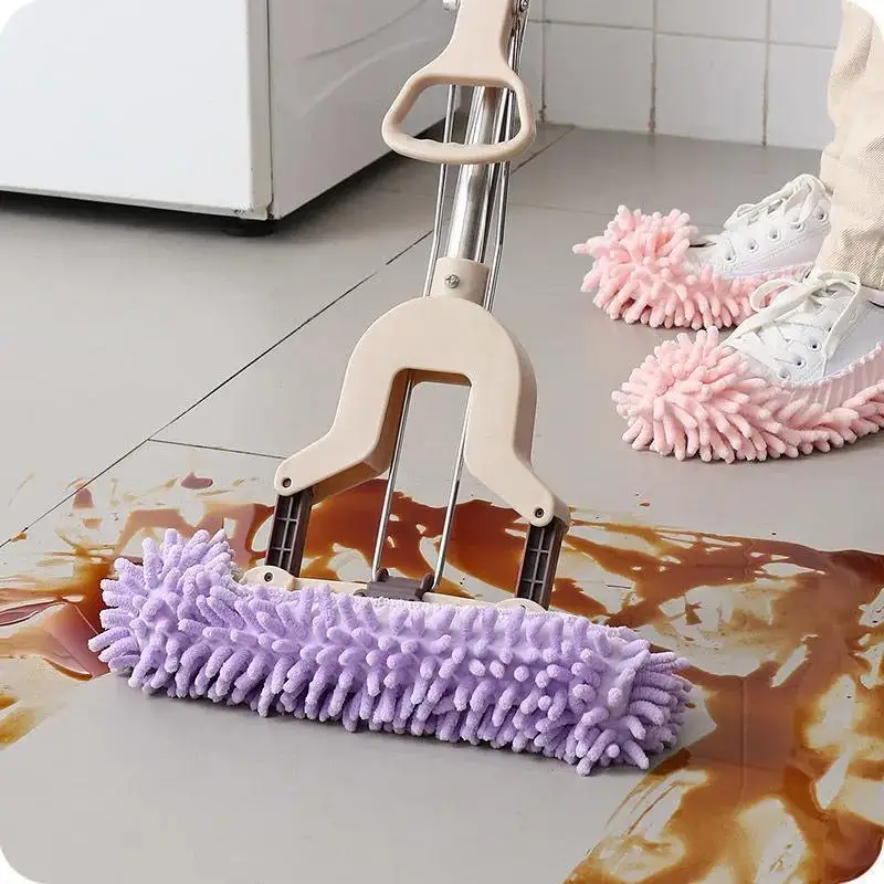 Men Women Sweeper Cleaning Mop Tool Shoes Cover Dust Duster Washable Mop Socks Microfiber Mop Slippers For Floor Cleaning