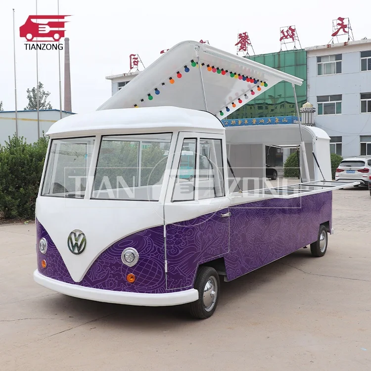 Mobile food cart coffee catering concession airstream fast food trailer fully equipped ice cream electric food truck