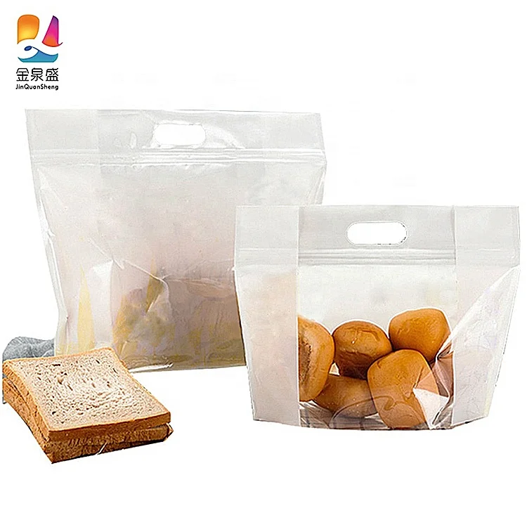 2020 Custom Design Stand Up Plastic Zipper Mylar Packaging Sliced Bread Baking Food Bags with Window