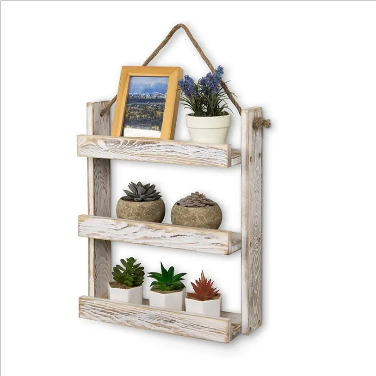 wooden ladder towel rack wooden bathroom rack Rustic bathroom wall-mounted storage rack