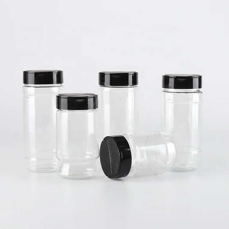 Wholesale Cheap Price Empty Plastic Spice Jars Herb Storage Bottles with Dual Flapper Cap 16 oz (1600119073577)