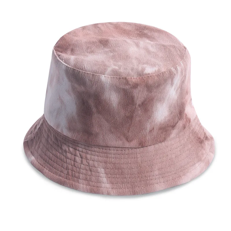 Luxury design printed fishing cap reversible tie dye bucket hat