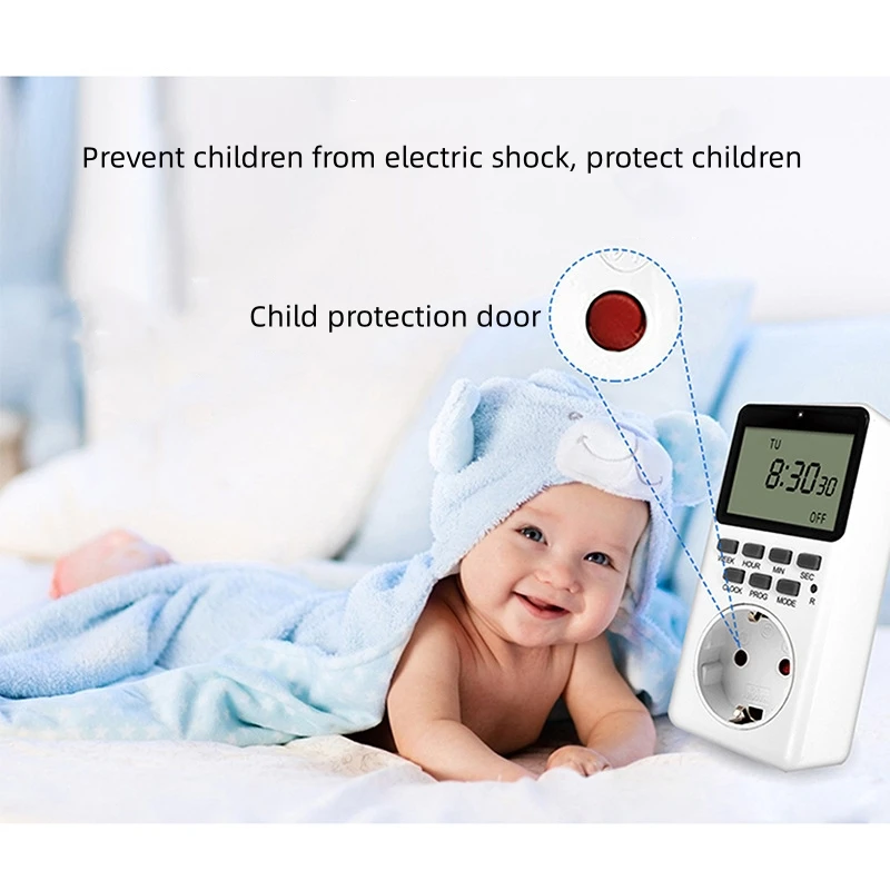 Hot Selling Portable Smart Socket For Home Decor Touch Button Multifunction Electronic Digital Timer Plug