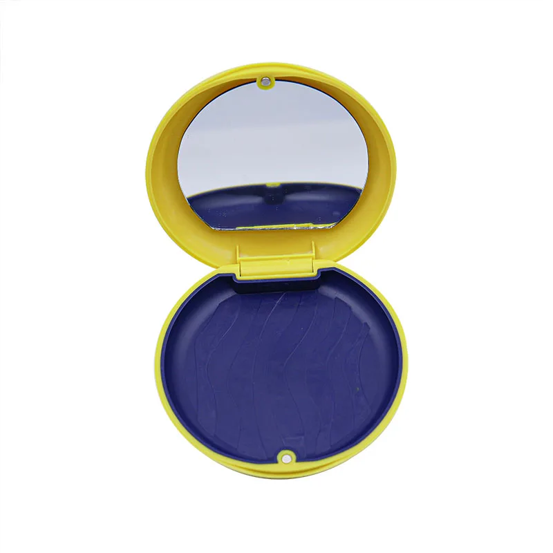 Aligner Retainer Case Invisible Magnet Denture Teeth Mouth Guard Storage Round Shape Box