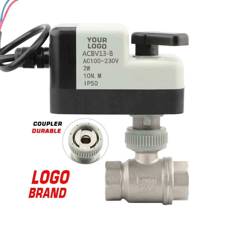DN15 Bidirectional Anti-condensation Linear Control Electric Water Valve 304 Stainless Steel Ball Gate Butterfly OEM