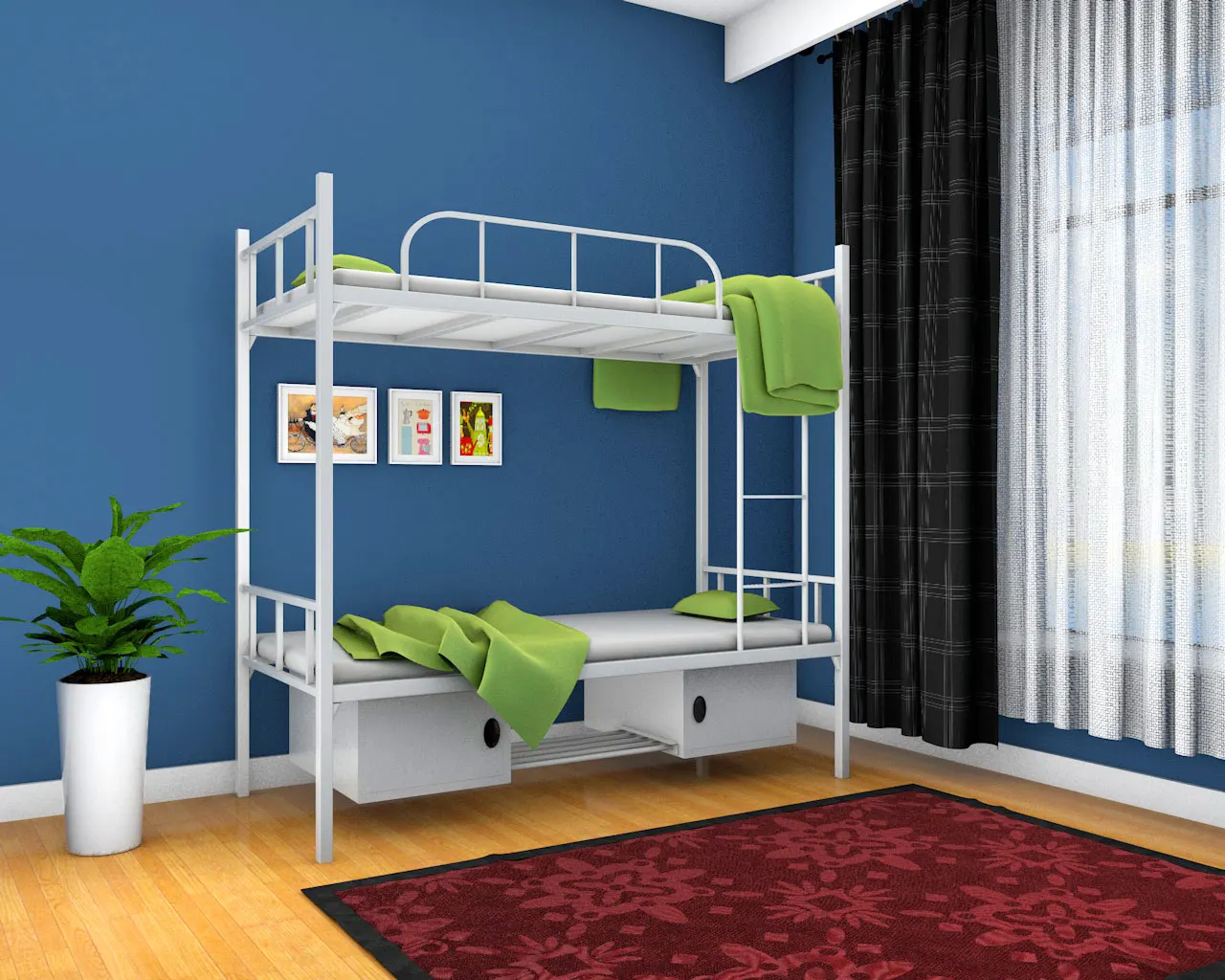 Durable Manufacturer  Metal  Bunk Beds Home Furniture Iron   Metal Bedroom Furniture  Bed For Hotel