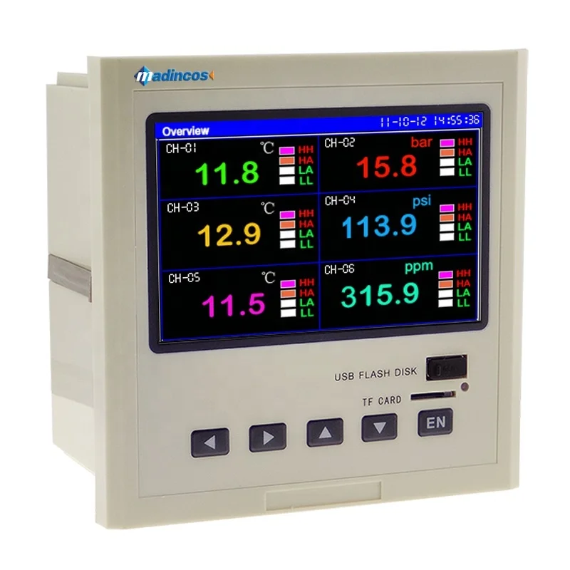  MPR4200: Универсальная Промышленная 12-канальный 4-20ma MODBUS TCP/ipethernet/RS485 безбумажный электронный регистратор данных давления с реле/USB карта