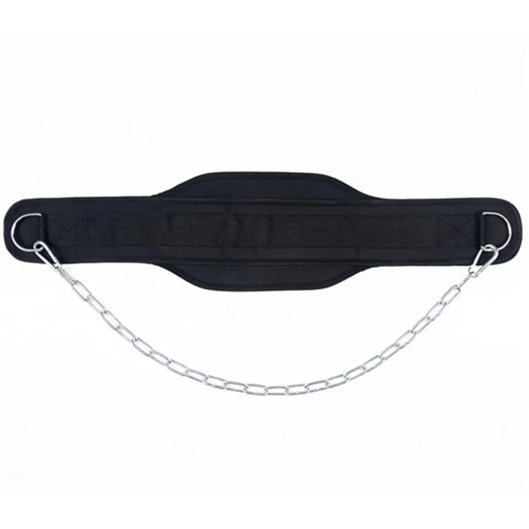 Fitness Dip Belt with Chain for Weightlifting Powerlifting Workouts Strength Training Waist Support