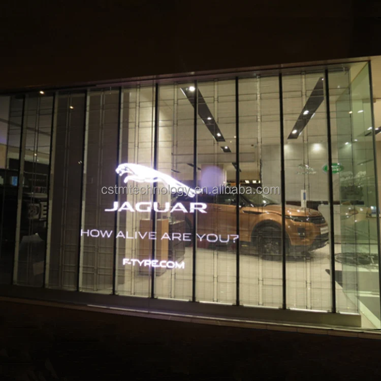 P3.91 Transparent Screen Glass Movie Led Display Curtain Wall Waterproof LED Grille Screen