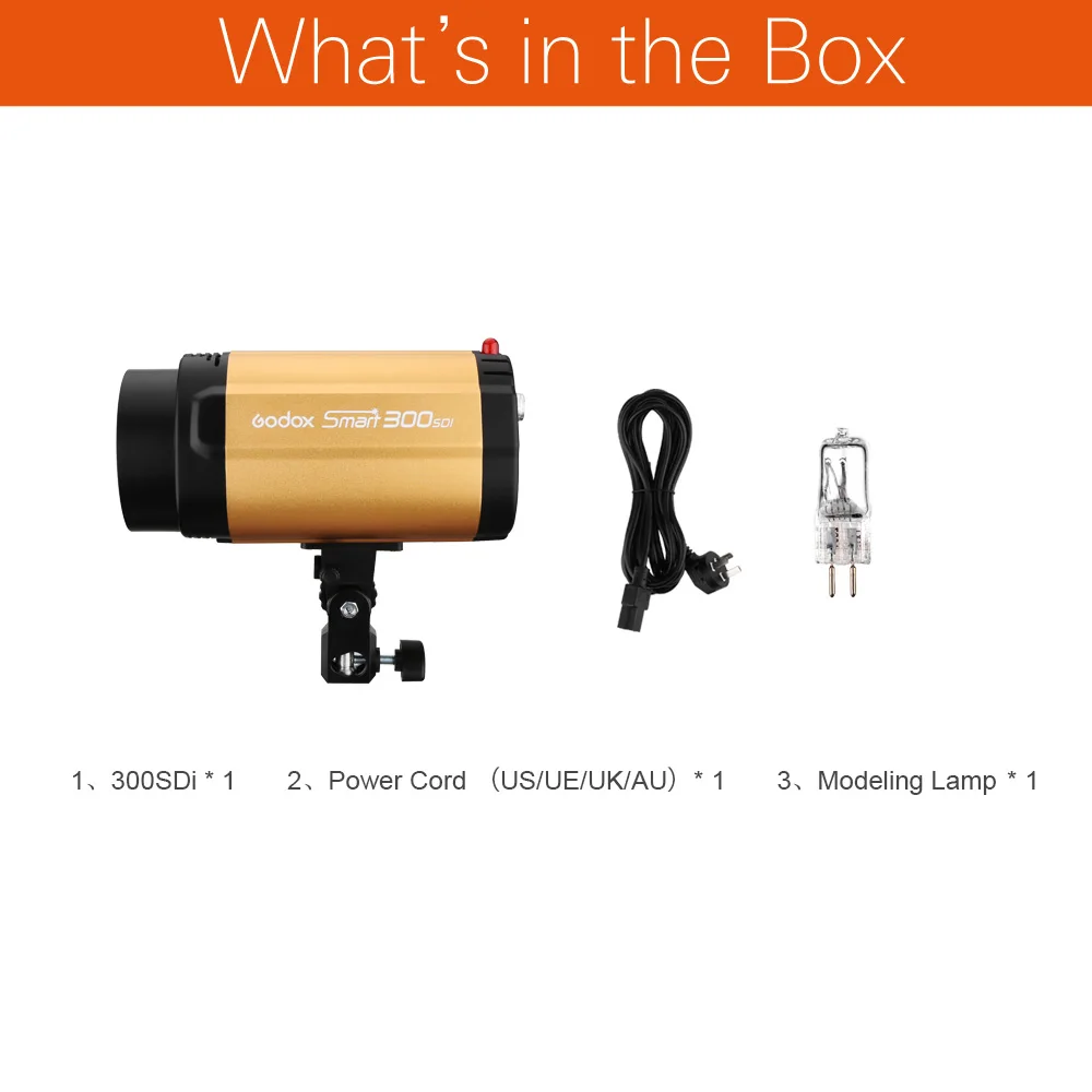 GODOX 300 Вт 300SDI профессиональная фотостудия Moonlight Strobe фотовспышка SpeedLight 300WS свет Размер: Вт/с