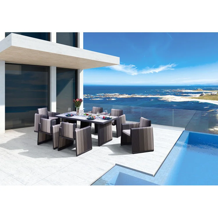 Hot Selling Product Aluminum Waterproof Fabric Garden Furniture Sets Outdoor Dining Restaurant Chairs And Tables
