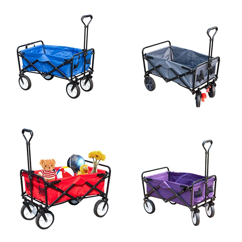All Terrain Wagon Stroller Folding camping Wagon Foldable Roof Handcart Foldable Transport utility Wagon Folding For Beach