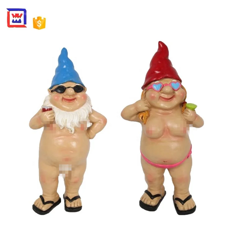 Resin Naked Couples Garden Gnome