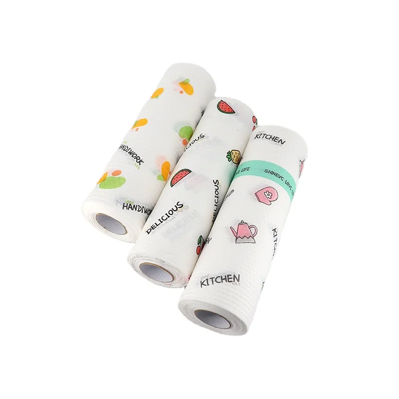 Haiji wholesale cheap Kitchen paper towel kitchen Cleaning disposable Towel roll cleaning wiping rags dish cloth towel