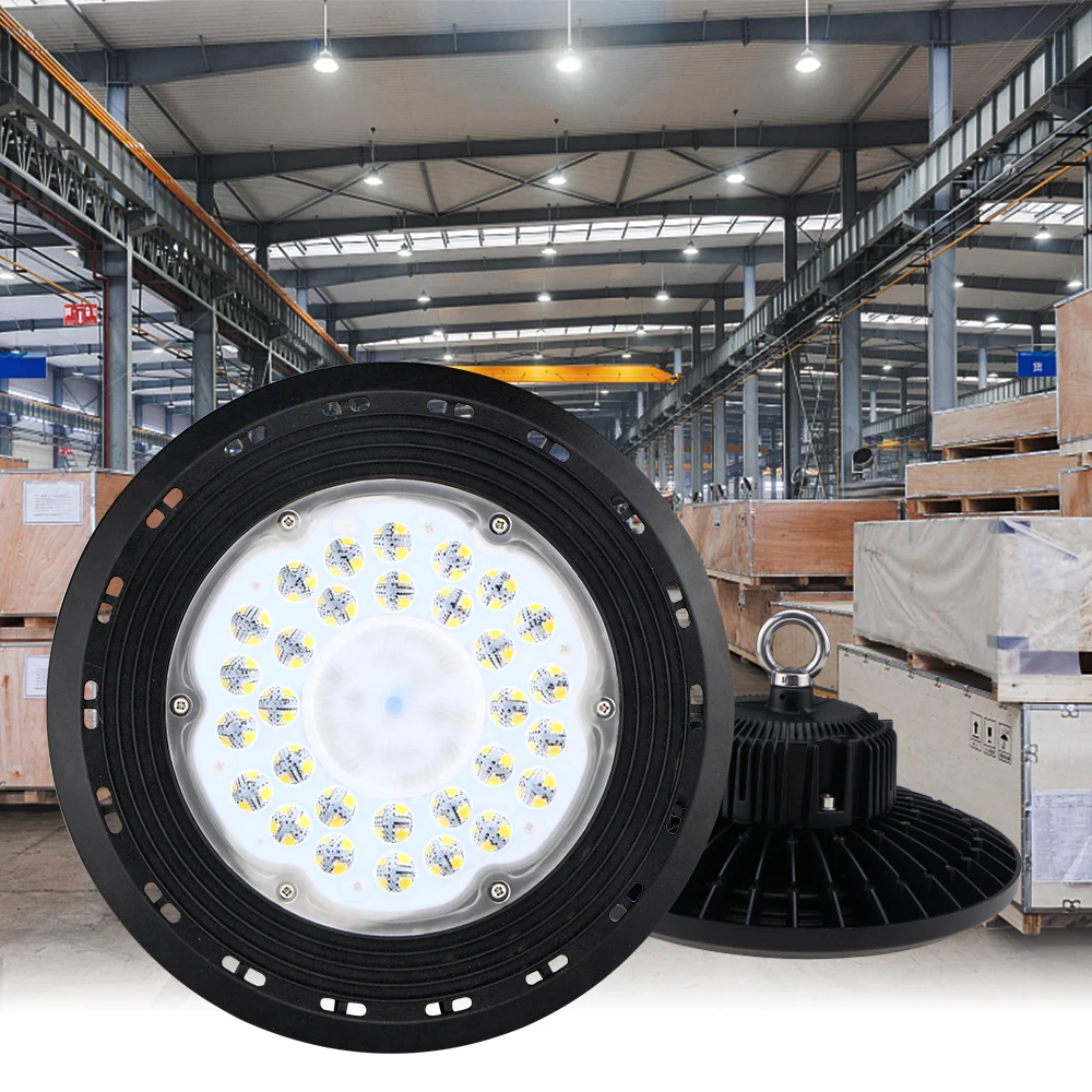 KCD E40 100w 150w 200w 6500k UFO Warehouse High Lumen High Power IP65 Waterproof Industrial High Bay Light Highbay LED Light