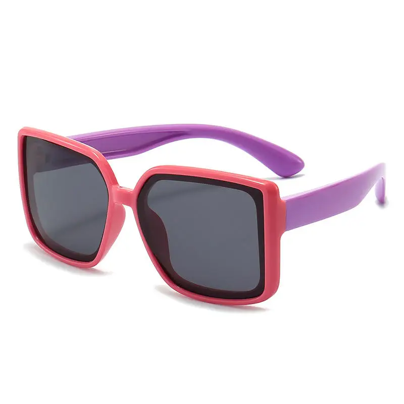 Hot Selling Girls Boys Big Frame Sunglasses Designer Customize Polarized Square Oversized Kids Sunglasses