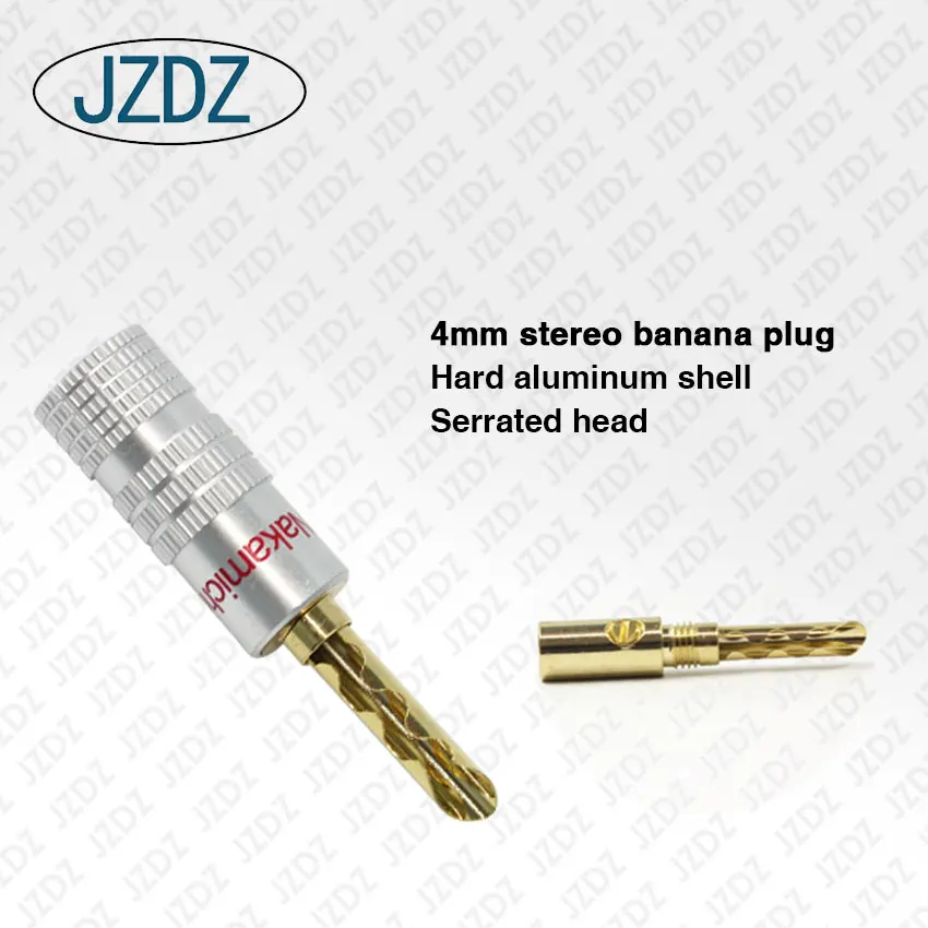 
JZDZ J.10054 High quality copper plated 4mm banana plug without welding Stereo 4mm banana plug 