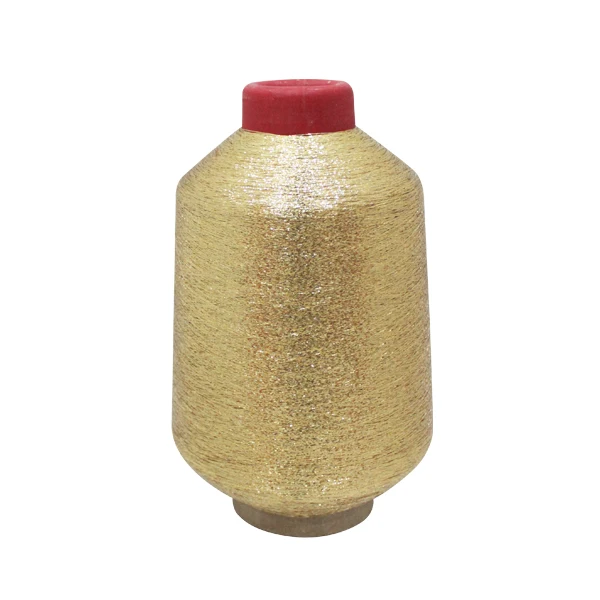 NEW PRODUCT MX TYPE METALLIC YARN SUPPORTED BY 2*30D POLYESTER 20 NYLON LUREX FOR KNITTING AND WEAVING