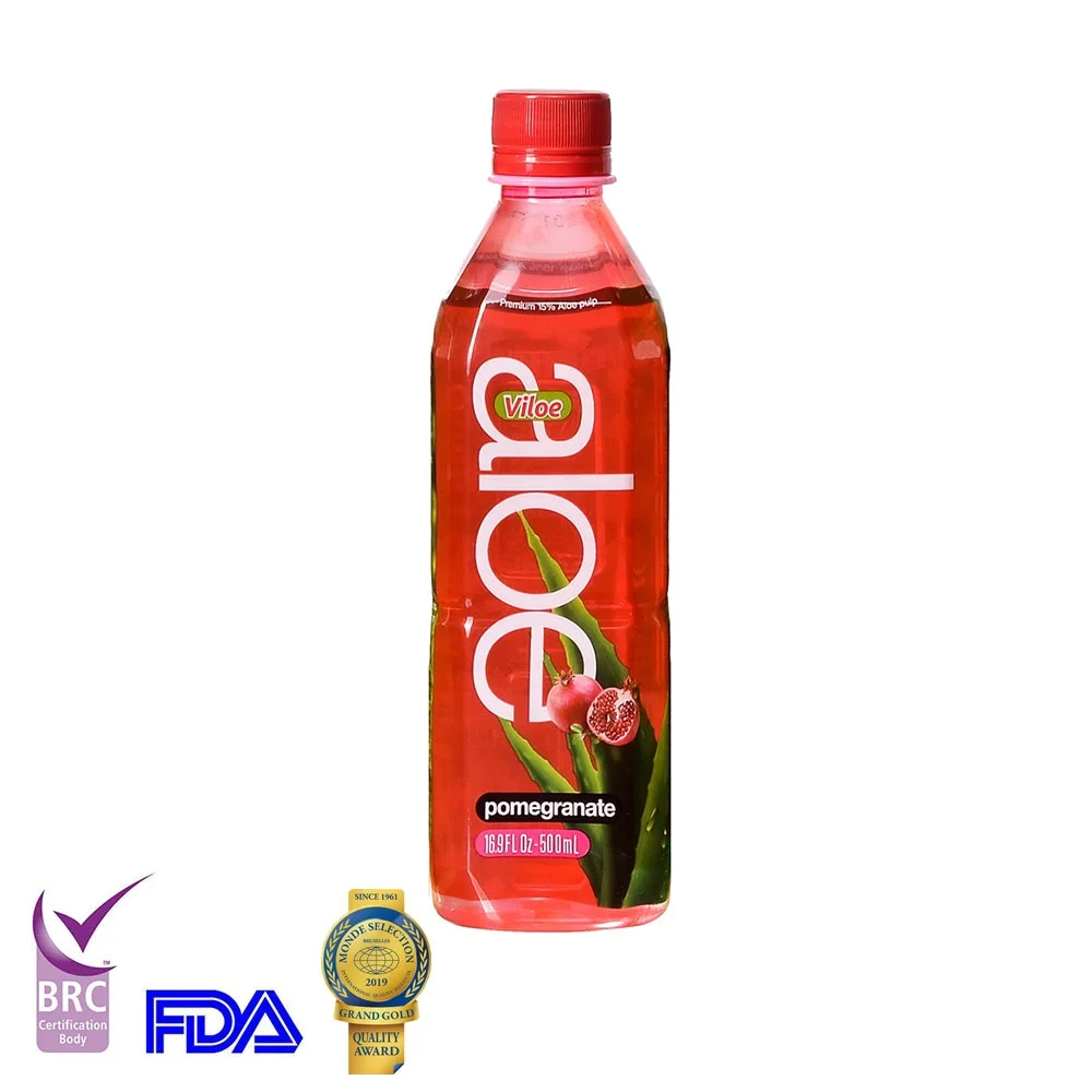 Viloe Healthy Mango Pomegranate Fruit Flavored Aloe Vera Soft Drink with Pulp