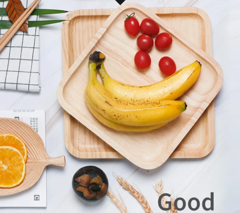 Bread Tray Fruit Plate Export Wooden Tableware Serving Bowls And Platters Handmade Wood Trays