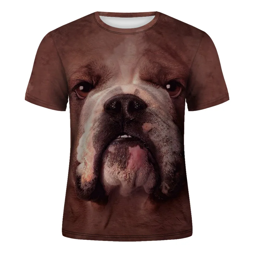 
3D Printed T-shirts Animal Picture Short Sleeves T-shirts Over Size Casual Round Neck Printed Coat For Men And Women 