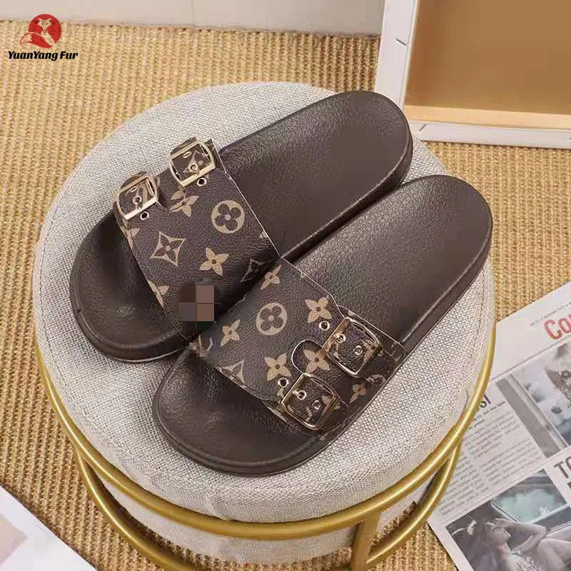 
Hot sale in 2021 Factory Fashion custom ization wholesale sheepskin designer slides for women slippers 