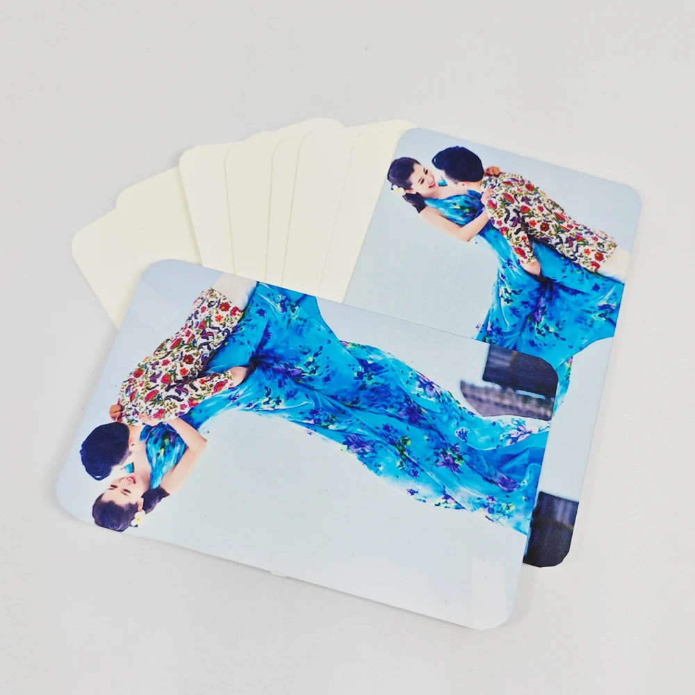 Waterproof sublimation PET business cards blank bank cards heat press custom name cards