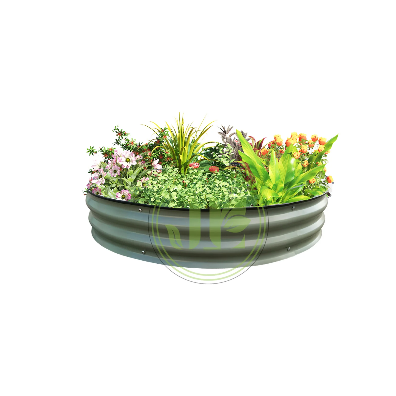 Tree Collar Surrounded Ring Metal Round Aluzinc Raised Garden Bed Outdoor Planter Box