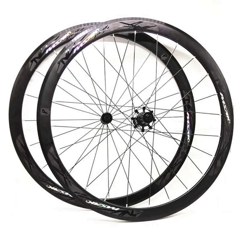 Hot Sale PASAK 40mm 700C Aluminum Alloy Road Bike Wheels Bicycle Front 20H Rear 24H 12 Speed Clincher Rim 6 Claw Wheelset
