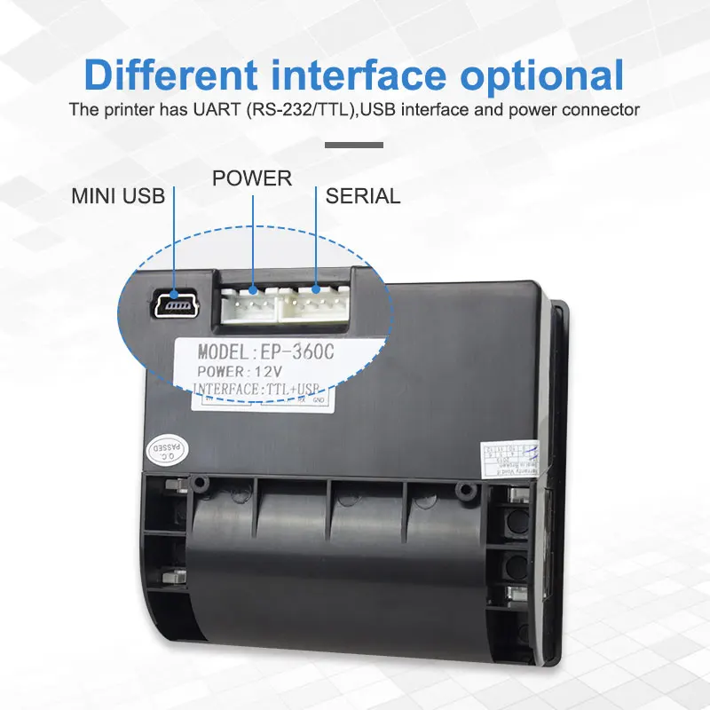 Cashino EP-360C 3inch 80mm Embedded Thermal Receipt Printer For Self Service Checkout