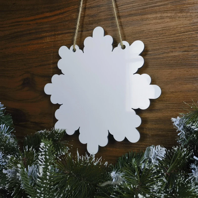 Sublimation Blank MDF Wooden Snowflake Door Hanger