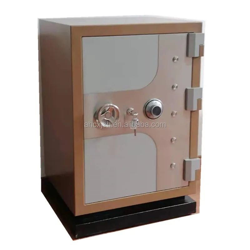 Высокое качество безопасности черная стальная коробка безопасный часовой замок домашний шкаф огнеупорный Сейф Коробка