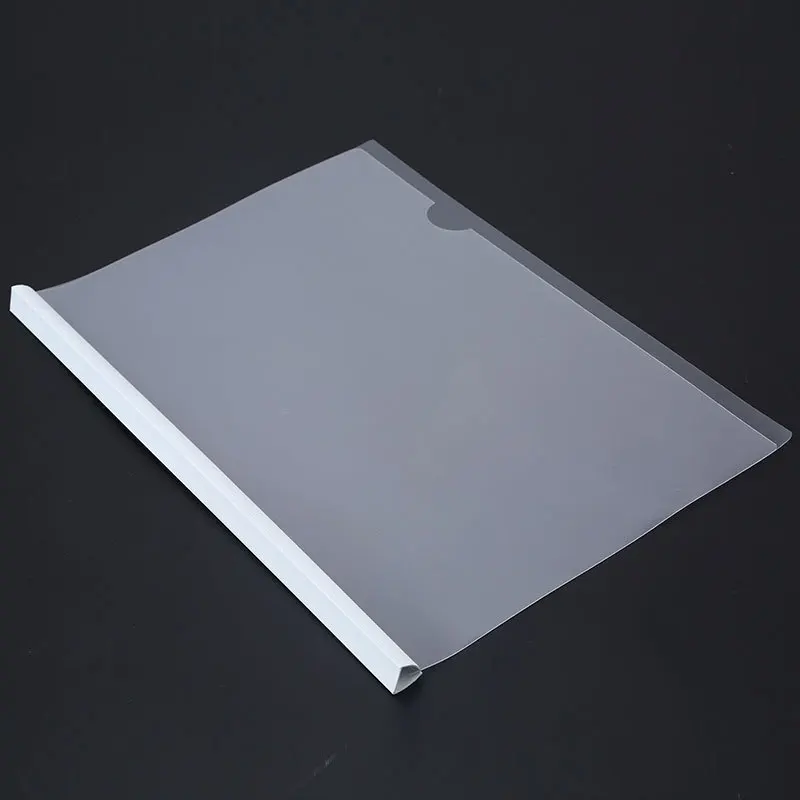 Wholesale recycle custom PP stationery colorful clear Q spine bar file folder A4 size transparent plastic report cover slide bar
