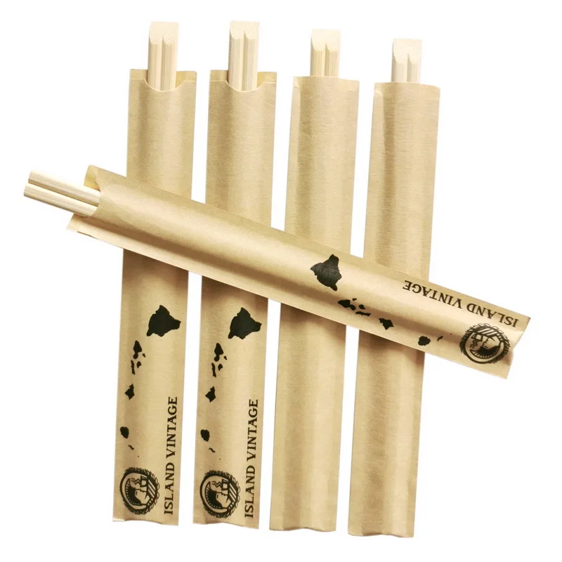 Natural  Customized Logo Round Twins and Tensoge  Bamboo Disposable Bamboo Chopstick