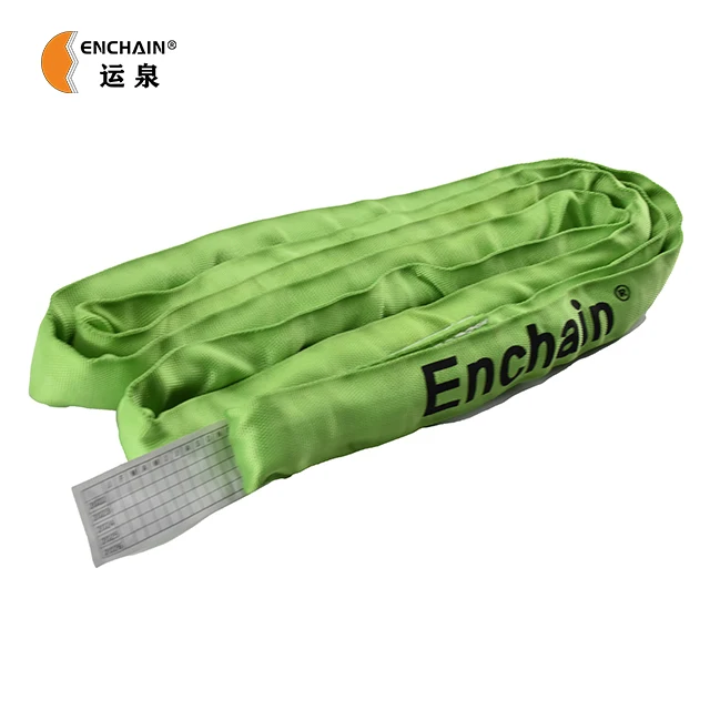 Enchain Heavy Duty 6000lbs 3000 kg Polyester Yarn Soft Endless Webbing Round Sling