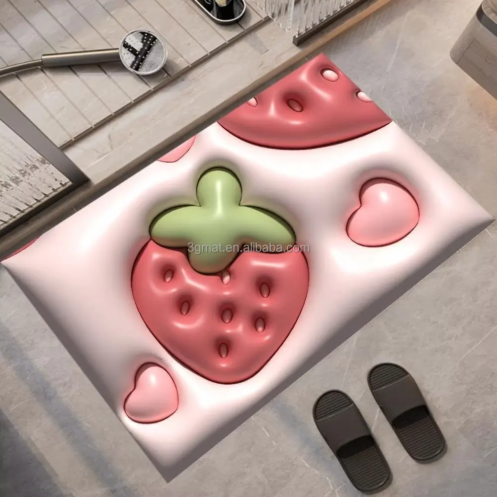 Wholesale 3G Mat With 3d Printed Diatom Mud Absorbent Bathroom Floor Mat