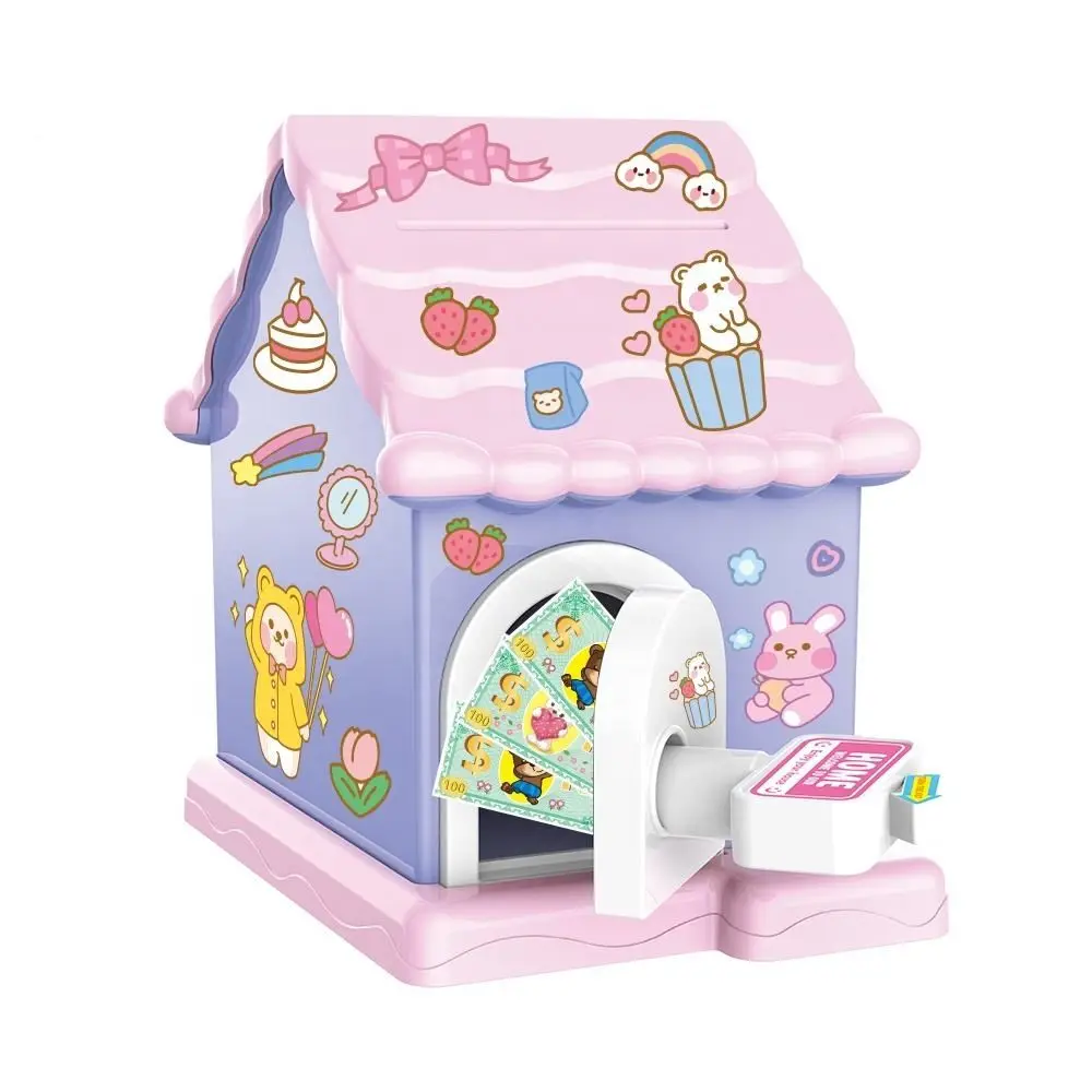 Unisex DIY Educational Simulation Key Unlock Stickers Cute House & Piggy Bank Decorations for Kids 0 to 24 Months