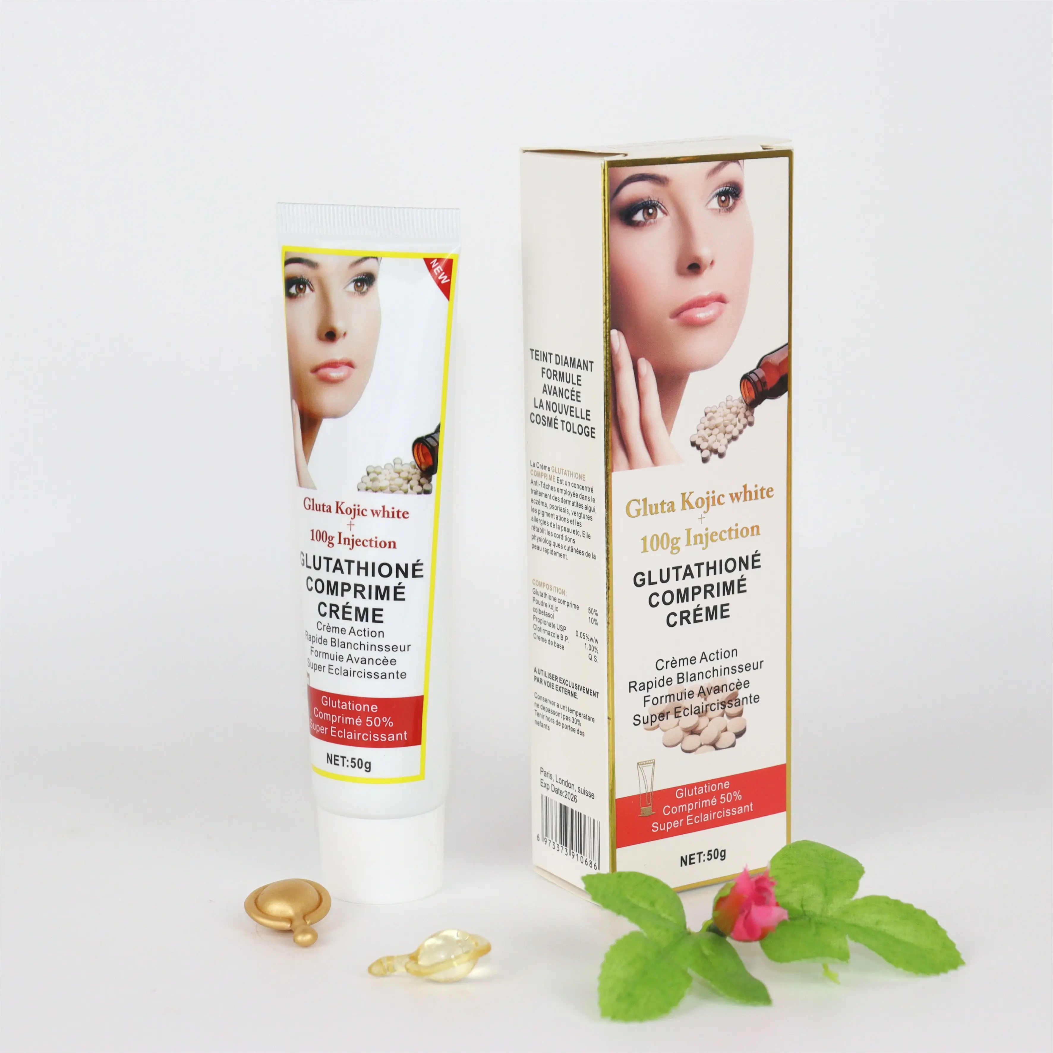 Gluta Kojic Skin Care Tube Cream Special Skin Repair Action Nano Extra White Glutathio Comprime Creme Blanchissante (1600280760776)