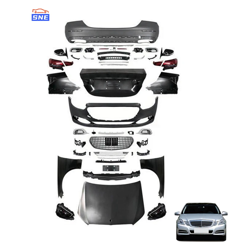 PP Body Kit Front Bumper Lip Car Hood Fender Bumper BodyKit For Mercedes Benz W212 S Class To W213 Maybach