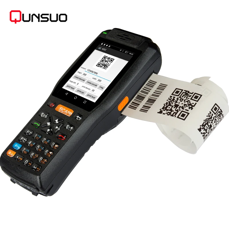3G network rugged PDA3505 with 2d barcode scanner and printer cheap price industrial PDA IP65 with NFC