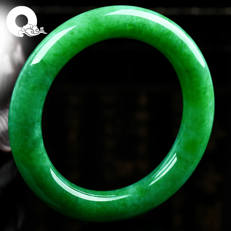 YQ221 free shipping natural emerald Gemstone Cuff jadeite jade Bangle and bracelet jewellery