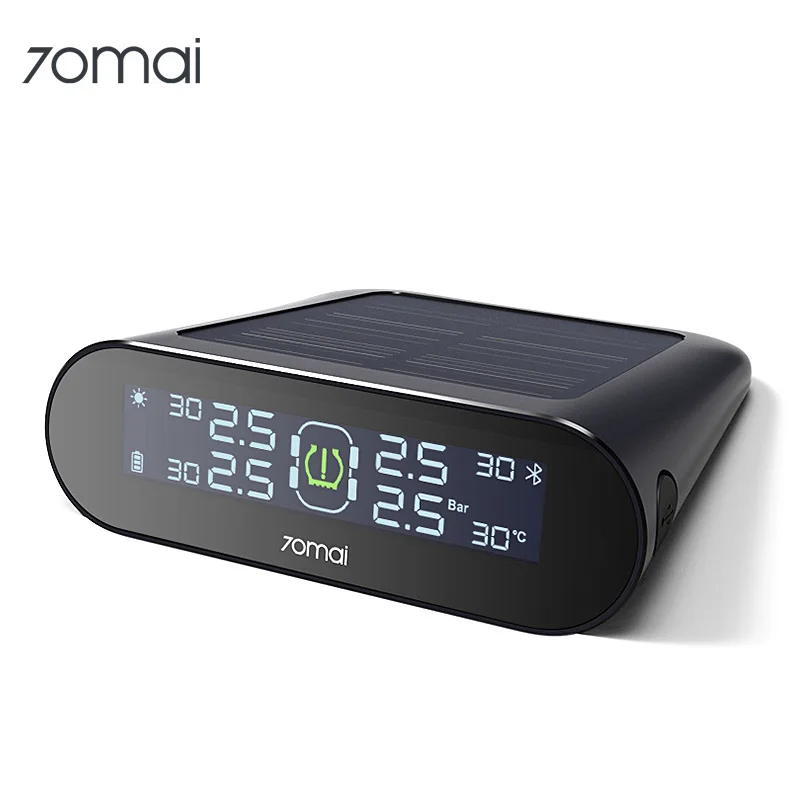 Глобальный Xiaomi 70mai монитор давления в шинах приложение управления двойной USB зарядка автомобильных шин датчики давления система сигнализации